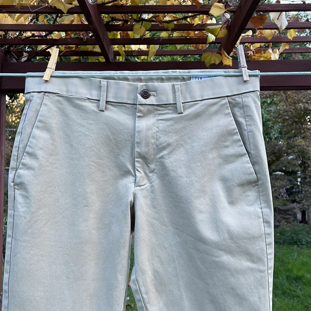 ๐ GAP; Classic Khaki Casual Pants SLIM Waist 32โand Inseam is 32.โ Nice Shape! - Picture 2 of 7